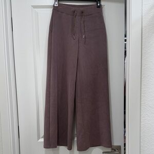 SPANX AirEssentials Drawstring Wide Leg Sweatpants - Brown